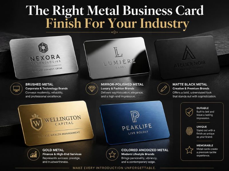 The Right Metal Business Card Finish For Your Industry